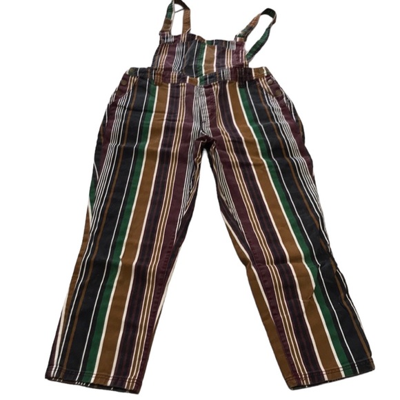 BDG Urban Outfitters Retro Striped Burron Up Overalls - Picture 4 of 13
